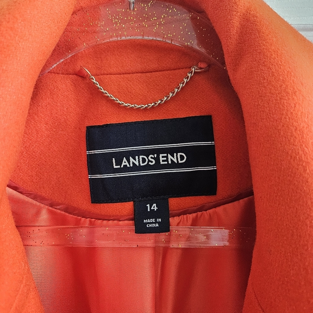 NWOT Lands End Insulated Double Breasted Wool Coat - Picture 10 of 13